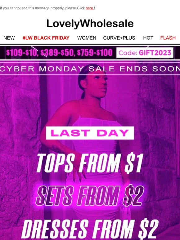 LAST DAY!!! $1 tops， $2 sets， $2 dresses are saying BYE to U!