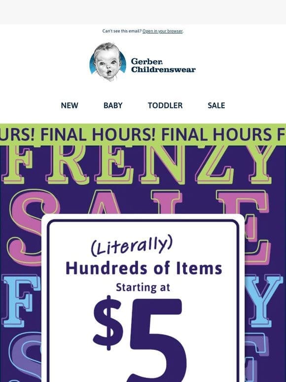 LAST DAY: $5 Frenzy Ends Tonight ⏰