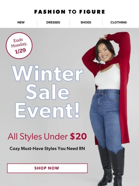 LAST DAY: Winter Sale Event