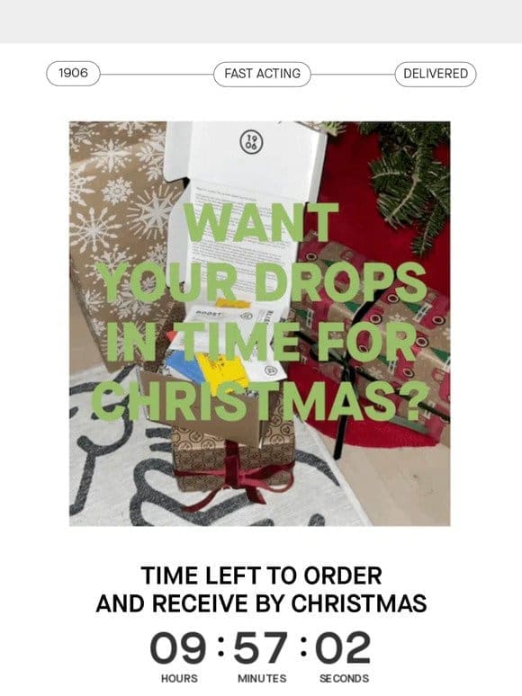 LAST DAY to order for Christmas Eve delivery with standard shipping