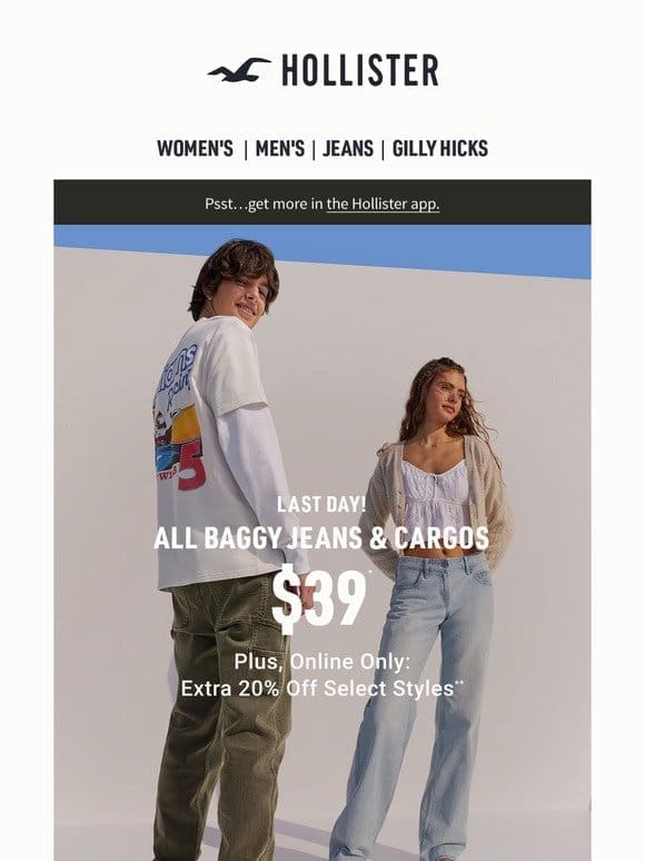 LAST DAY ⚠️ ALL baggy jeans & cargos $39!