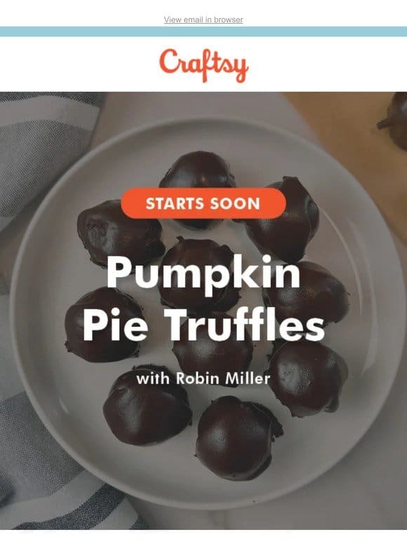 LIVE Pumpkin Pie Truffles at 1:00pm CT!