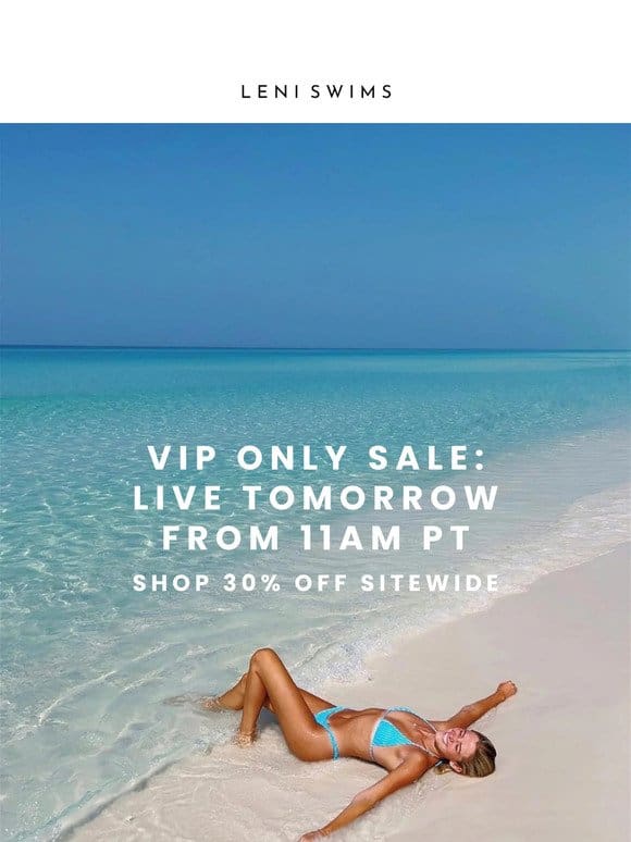 LIVE TOMORROW: 30% OFF SITEWIDE 3 DAYS ONLY