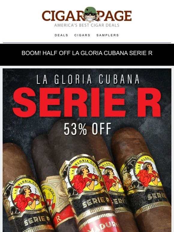 La Gloria Cubana Serie R 53% off