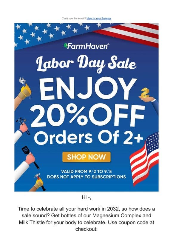 Labor Day Sale Has ARRIVED