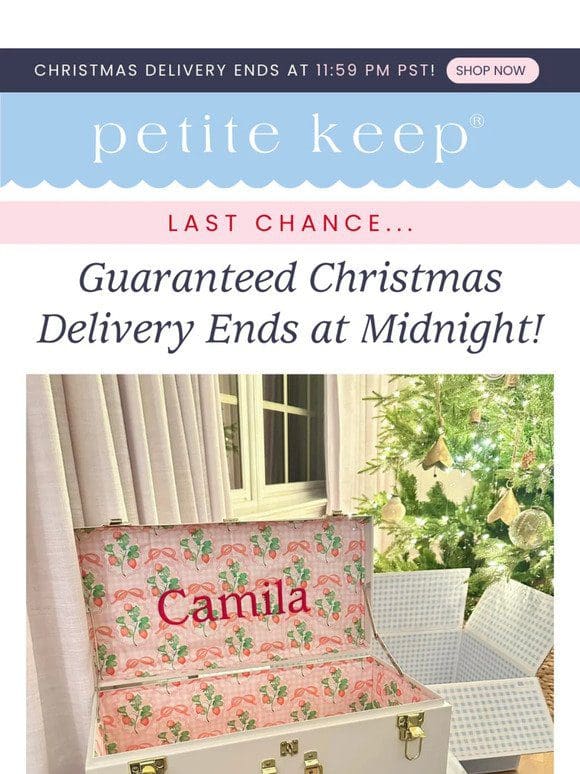 Last Chance   Guaranteed Christmas Delivery Ends at Midnight!