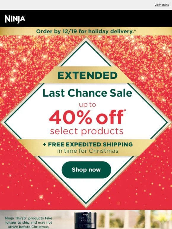 Last Chance Sale EXTENDED!