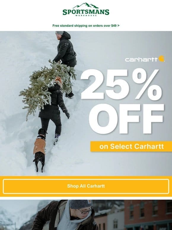 Last Chance – Save 25% on Select Carhartt