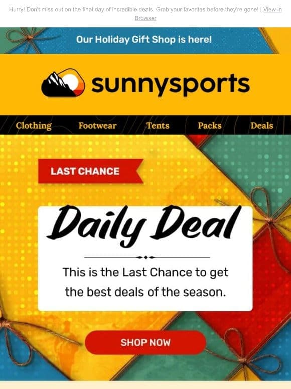 Last Chance! SunnySports Daily Deals 2023 Ends Today!