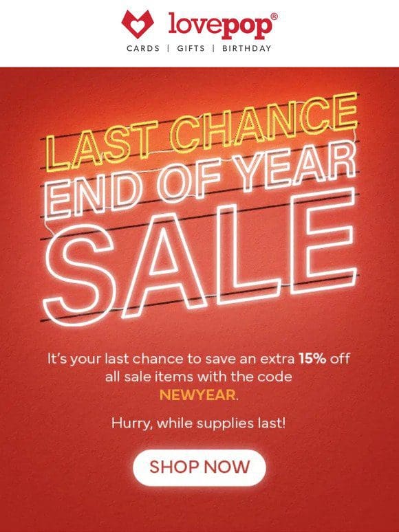 Last Chance: Up to 60% Off