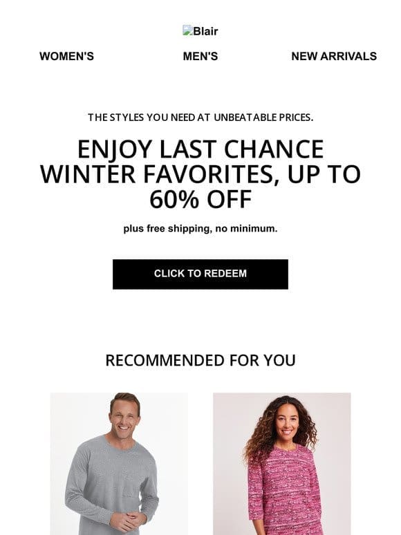 Last Chance Winter Favorites， Up to 60% Off | You NEED These Before They’re Gone