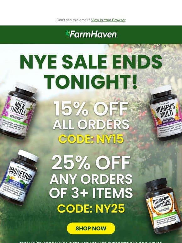 Last Day For Our New Year 2024 FarmHaven Sale