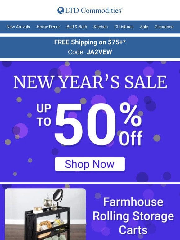 Last Day: New Year’s Sale Up to 50% Off!