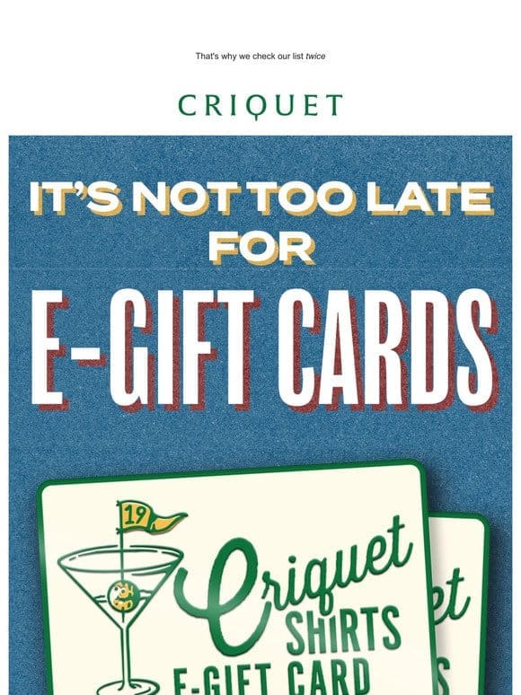 Last Minute Shopping? Grab a Gift Card
