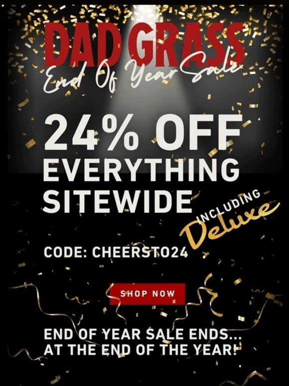 Last Sale of The Year! 24% Off Sitewide