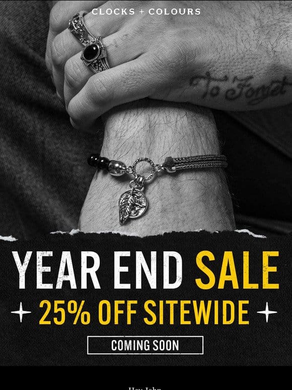 Last Sale of the Year Coming Up