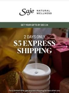 Last chance: $5 express shipping