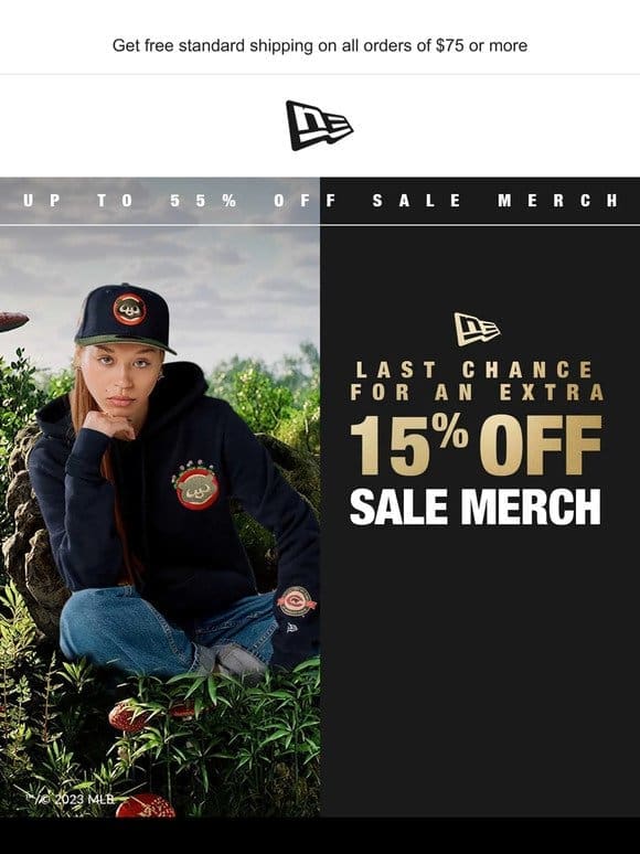 Last chance to save 15% OFF already on sale items