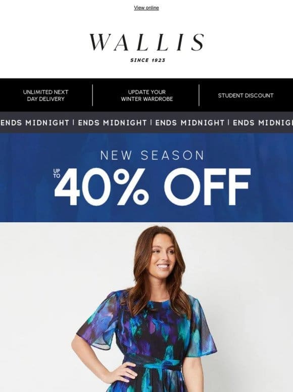 Last chance to save on new season styles