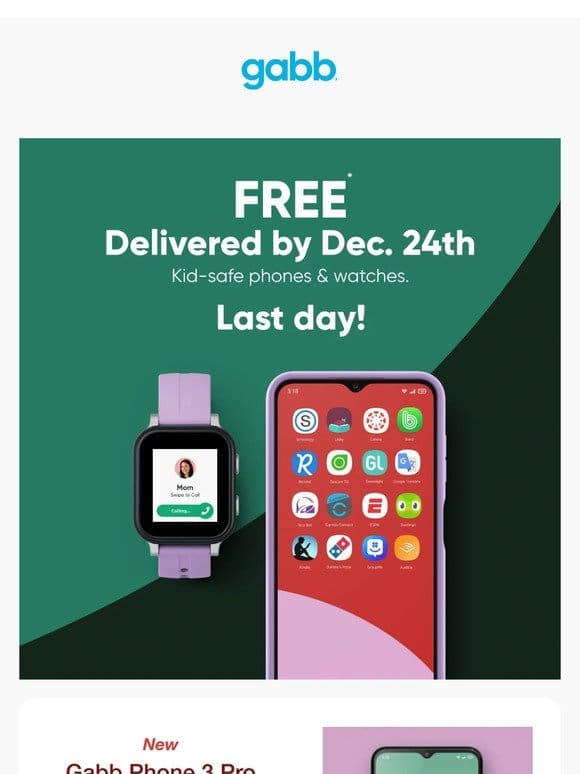 Last day! Get any Gabb device for FREE!