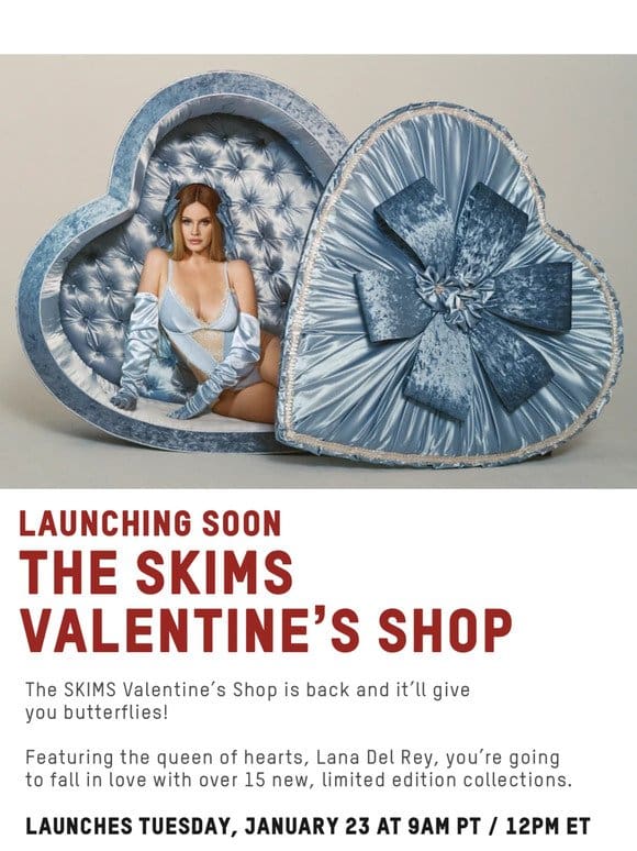 Launching Soon: The SKIMS Valentine’s Shop
