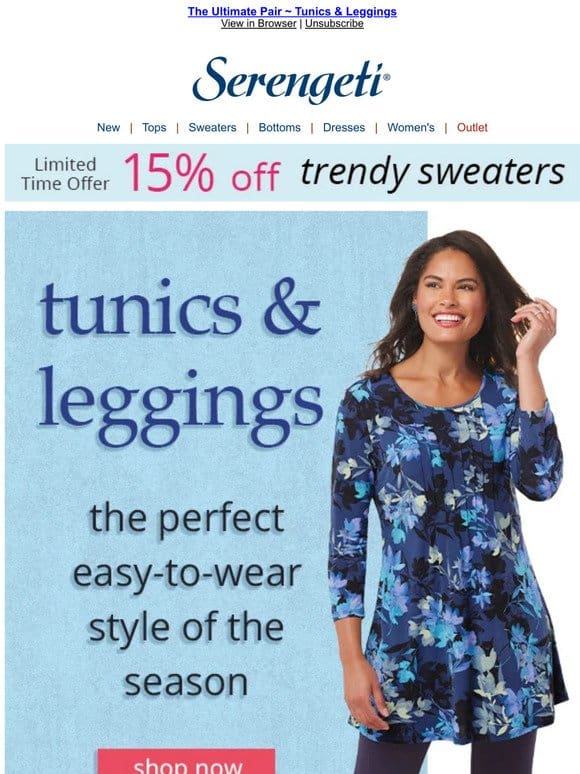 Leggings & Tunics ~ Pick Your Favorite Styles & Shop Now!