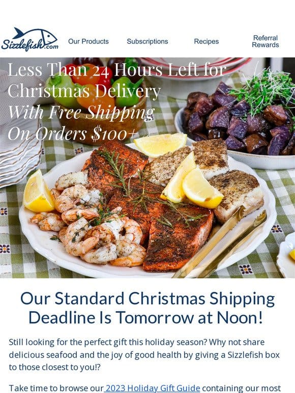 Less than 24 Hours Left for Free Christmas Delivery!