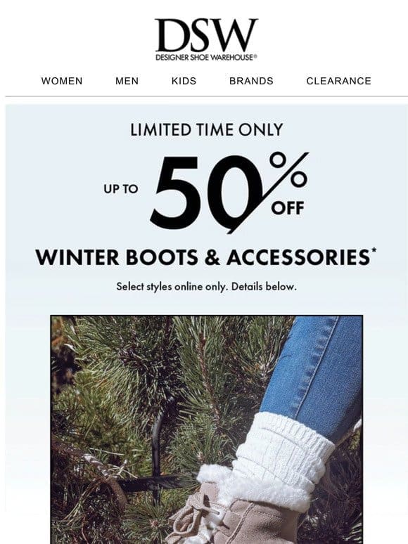 Like deals? Winter goodies up to 50% off.