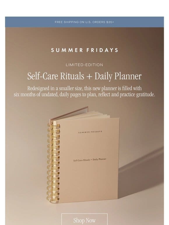 Limited-Edition Self-Care Rituals + Daily Planner