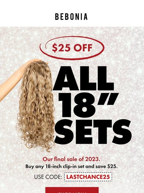 Limited Time: $25 OFF All 18 Inch Sets!