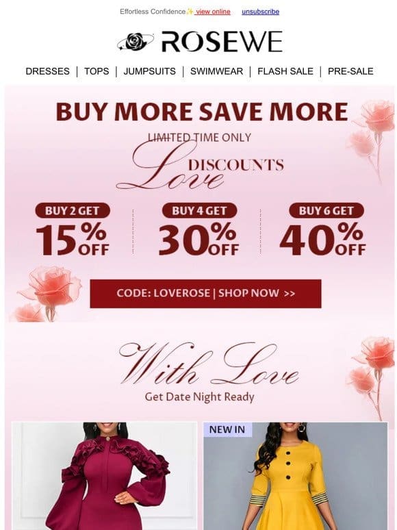 Limited-Time Love Promotion: Enjoy Extra 40% OFF!