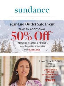 Limited Time Only: 50% Off ALL Outlet Styles…