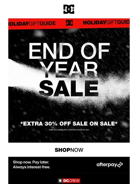 Limited Time Only: End Of Year Sale