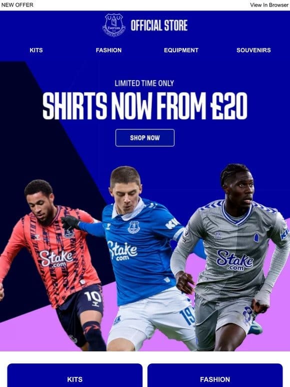 Limited Time Only! Replica Shirts From £20 >>