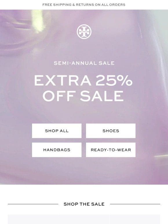 Limited time: extra 25% off sale