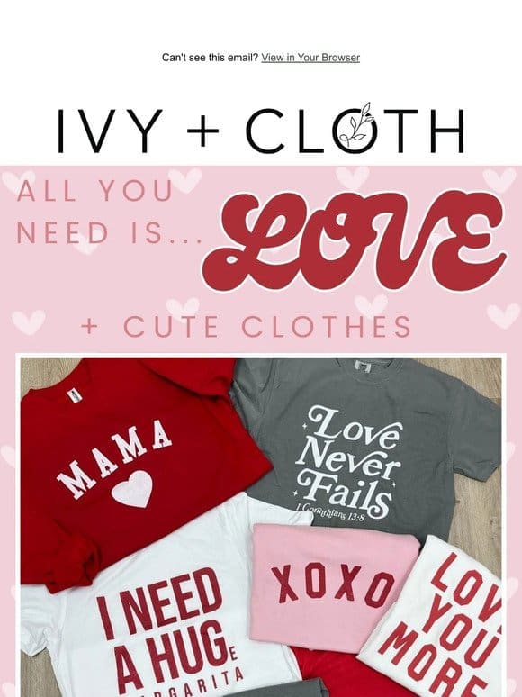 Lovable tees + crews for Valentine’s ❤️