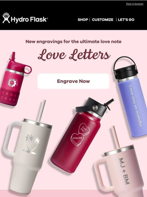 Love-themed engravings are here