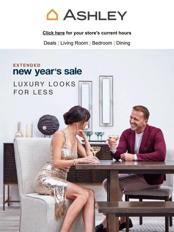 Luxury Furniture Looks for Less: Extended New Year’s Sale!