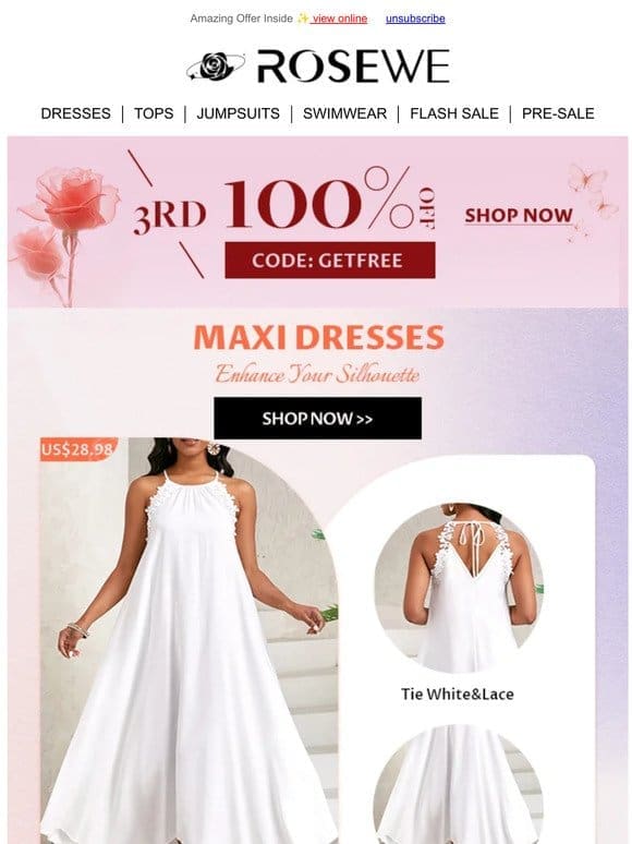 MAXI DRESSES: NEW ARRIVALS