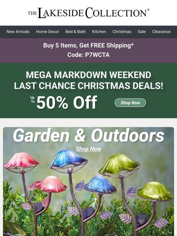 MEGA Weekend Sale! Up to 50% Off + FREE Shipping!