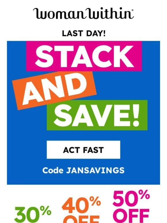MINUTES LEFT! Up To 50% Off Stack And SAVE!