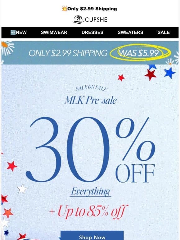 MLK Pre-Sale: Up To 85% OFF & Extra 30% OFF