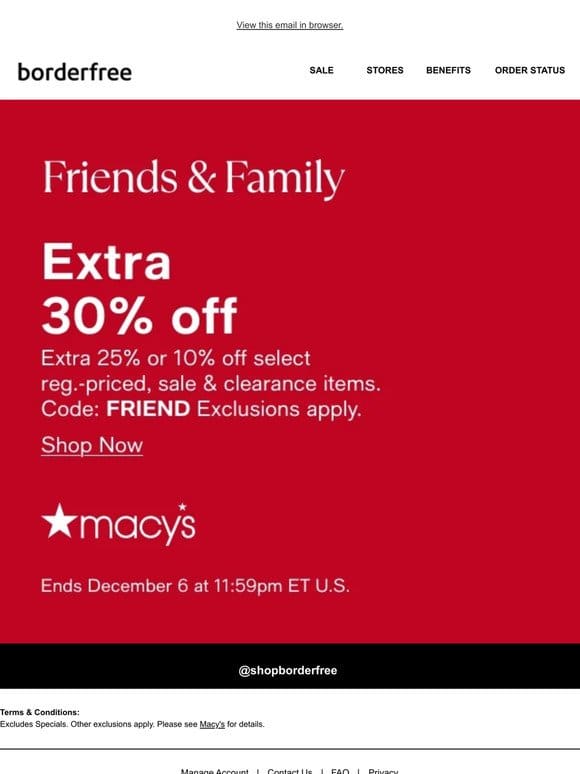 Macy’s Friends & Family Sale: Take an Extra 30% off your favorite brands!