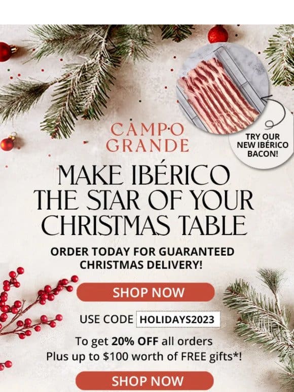Make Ibérico the star of your Christmas table