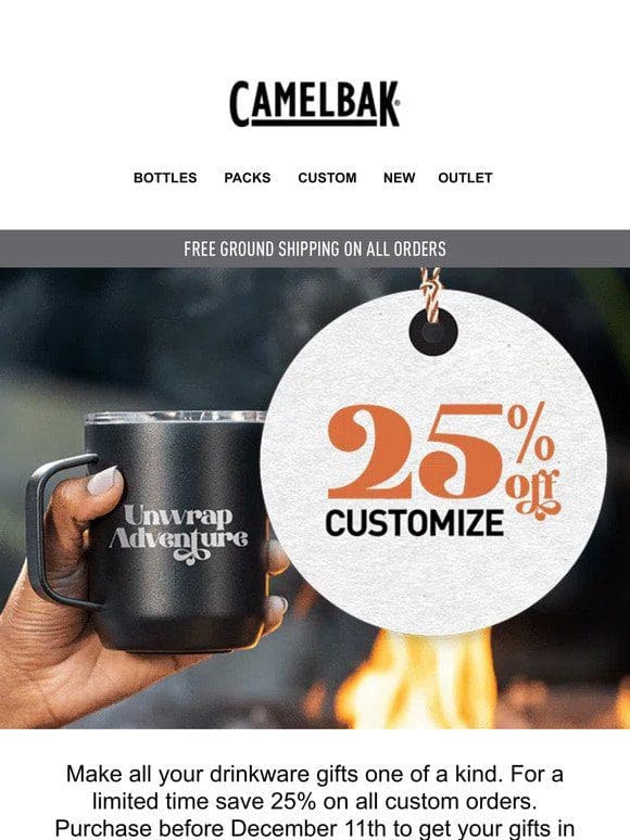 Make Your Gifts Custom & Save 25%