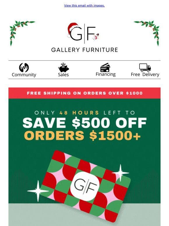 Make Your Holidays Brighter with a $500 Gift!