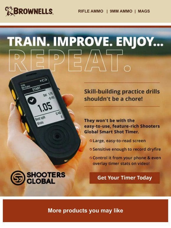 Make training FUN with SG’s Shot Timer!