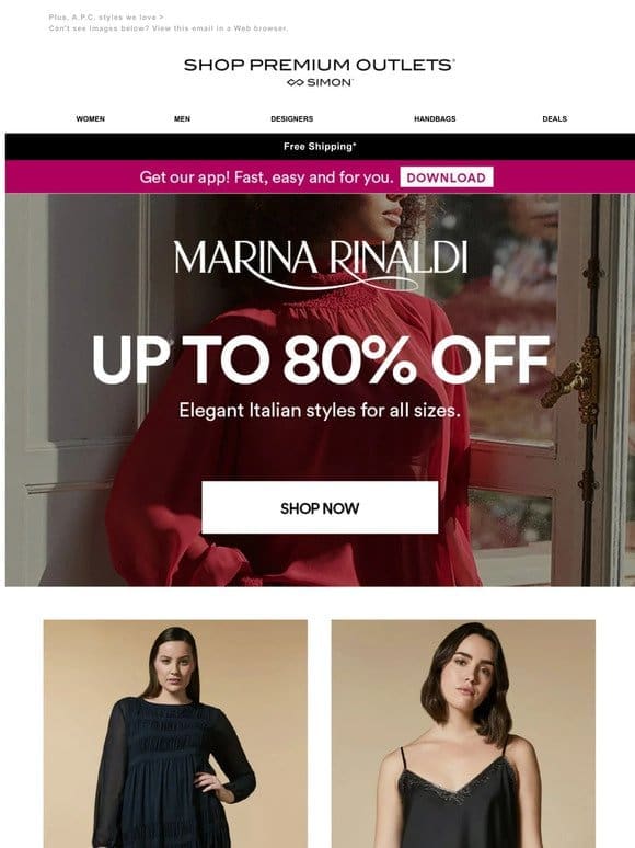 Marina Rinaldi Up to 80% Off
