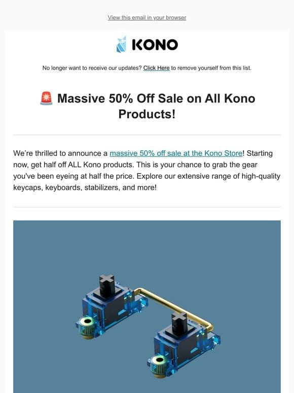 Massive 50% Off Sale on All Kono Products!