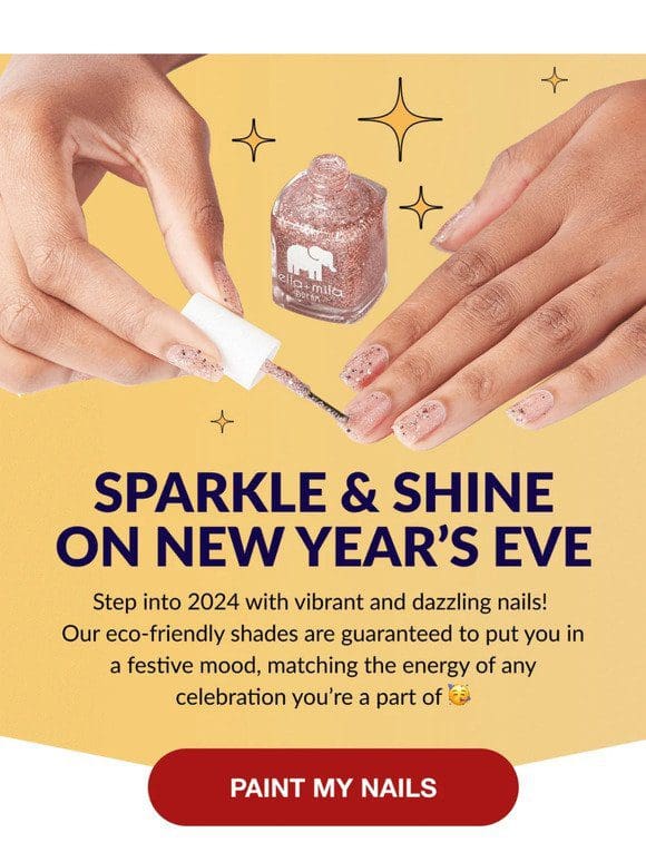 Match your nails with your NYE outfit!